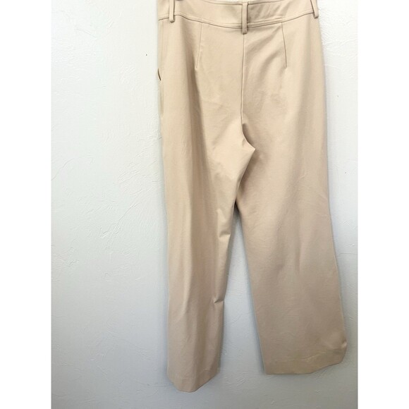 Boston Proper Size 12 Wide Leg Ponte Knit Stretch Pants Travel Comfort Large Tan - Picture 6 of 9